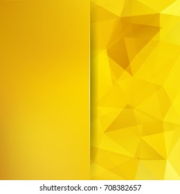 Abstract geometric style yellow background. Blur background with glass. Vector illustration