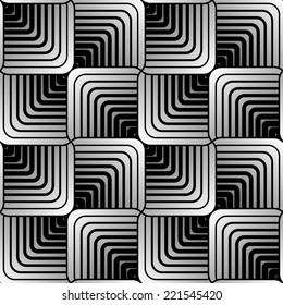 Abstract Geometric Stylized Petals Vector Seamless Pattern