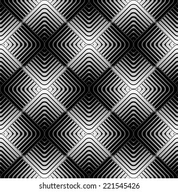 Abstract Geometric Stylized Petals Vector Seamless Pattern