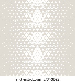 Abstract geometric subtle deco art print halftone triangle pattern