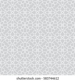 Abstract geometric subtle floral deco art pillow pattern