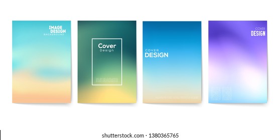 Abstract geometric summer pattern background for business brochure cover design. Set of blue, yellow, red, orange, and seabeach vector banner poster template