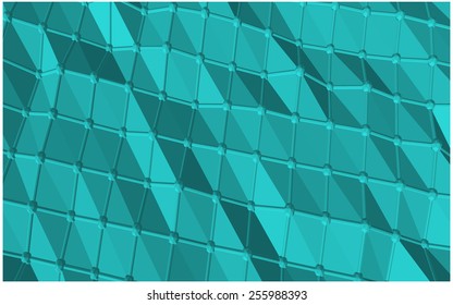 Abstract geometric surface consisting of triangular polygons
