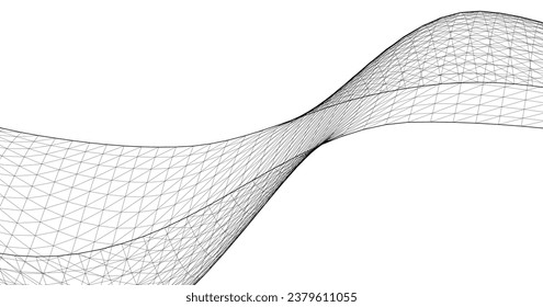 abstract geometric surface wave 3d	
