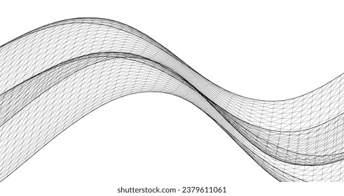onda de superficie geométrica abstracta 3d	
