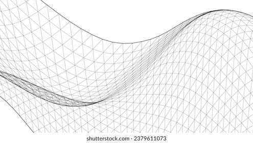 abstract geometric surface wave 3d	
