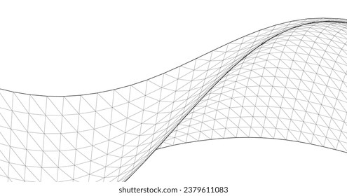 abstract geometric surface wave 3d	
