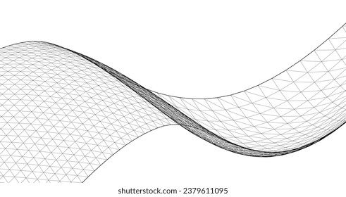 abstract geometric surface wave 3d	

