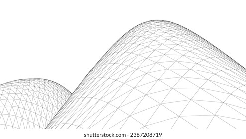 abstract geometric surface wave 3d