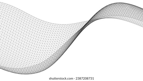onda de superficie geométrica abstracta 3d