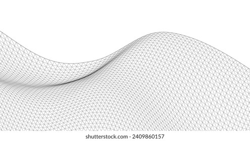 abstract geometric surface wave 3d