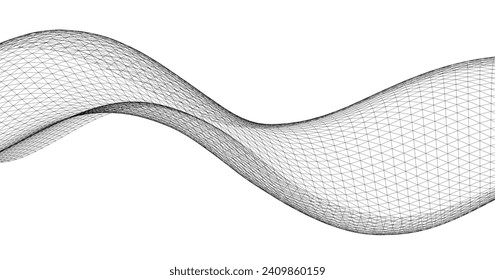 abstract geometric surface wave 3d