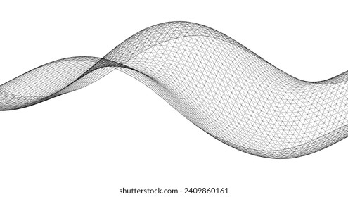 abstract geometric surface wave 3d
