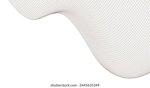 onda superficial geométrica abstracta 3d