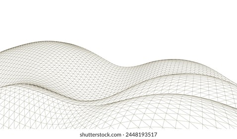 abstract geometric surface wave 3d	