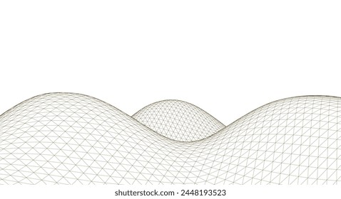 onda superficial geométrica abstracta 3d	