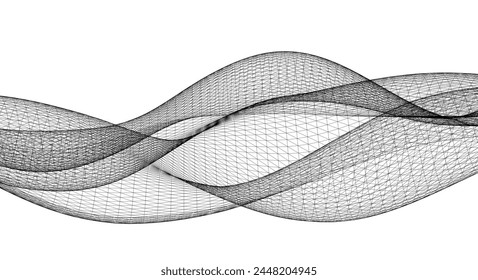 onda superficial geométrica abstracta 3d	