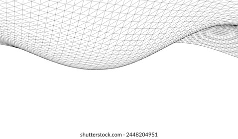 abstract geometric surface wave 3d	
