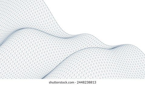  abstract geometric surface wave 3d