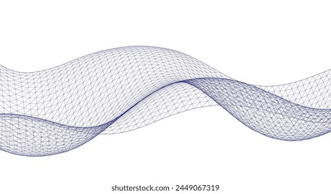 abstract geometric surface wave 3d	