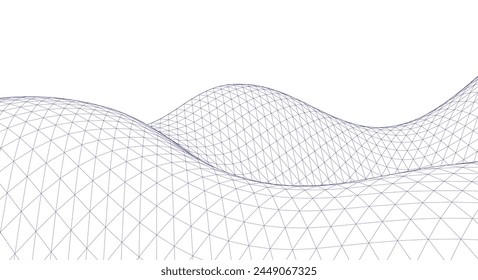 abstract geometric surface wave 3d	