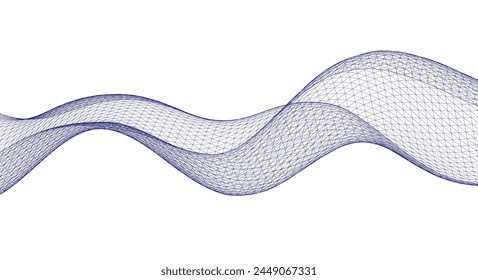abstract geometric surface wave 3d	