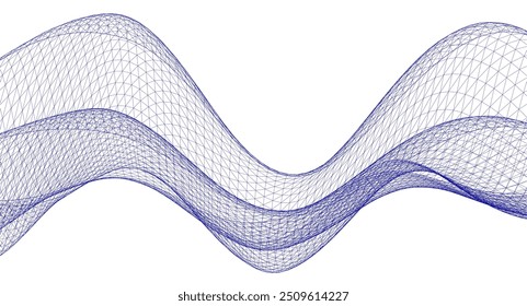 abstract geometric surface wave 3d	