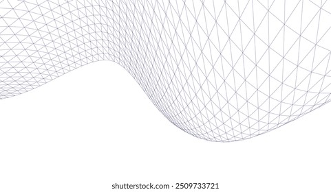 Onda de superficie geométrica abstracta 3D	
