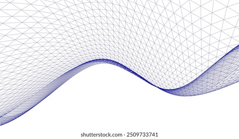 abstract geometric surface wave 3d	
