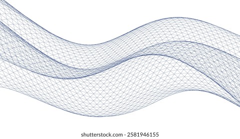 abstract geometric surface wave 3d	