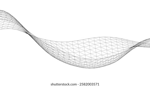  abstract geometric surface wave 3d