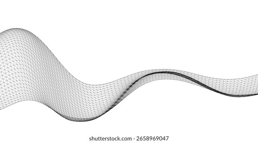 Onda de superficie geométrica abstracta 3D	