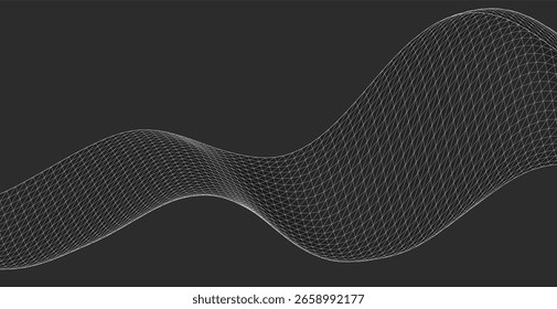  onda de superfície geométrica abstrata 3d