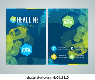 Abstract Geometric Swirl Brochure Flyer Design. Vector illustration