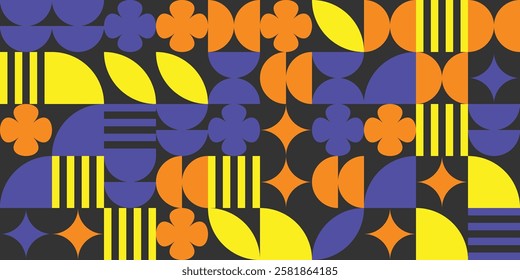 Abstract geometric Swiss pattern background, vector art design.