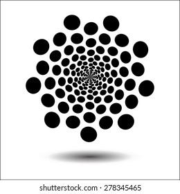 Abstract geometric symbol consisting of rounded cells. Universal geometric sign. A template for a logo or a design element.