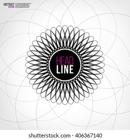 Abstract geometric symbol flourish. elegant design. vector lines