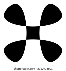 Abstract geometric symbol, icon vector graphics, illustration