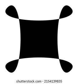 Símbolo geométrico abstracto, gráficos vectoriales de iconos, ilustración