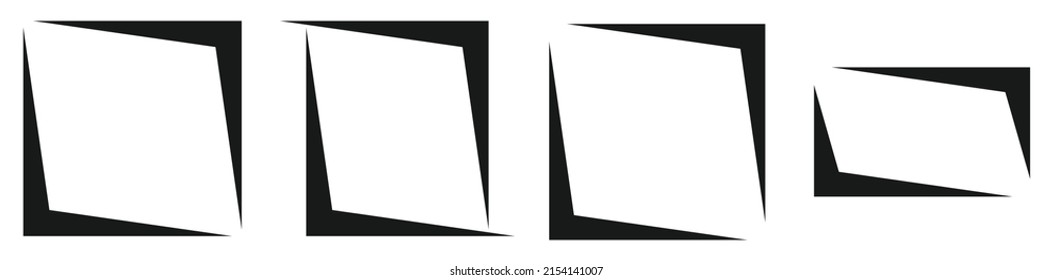 Abstract geometric symbol, icon vector graphics, illustration