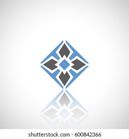 Abstract geometric symbol. Template emblem badge. Logo.