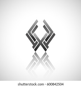 Abstract geometric symbol. Template emblem badge. Logo.