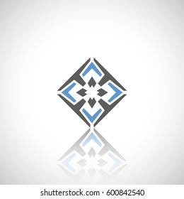 Abstract geometric symbol. Template emblem badge. Logo.