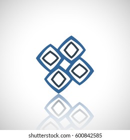 Abstract geometric symbol. Template emblem badge. Logo.