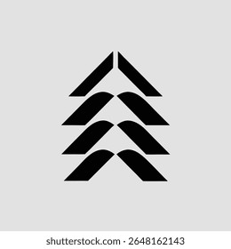 Abstract geometric symbol with transparency suitable for designs