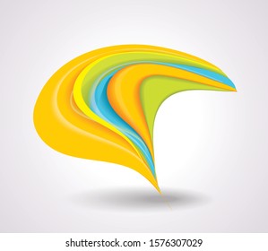 Abstract geometric symbol for use in design. Vector
