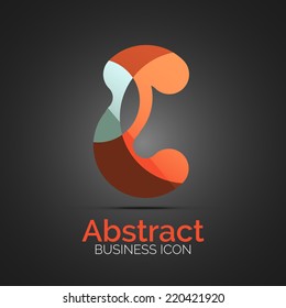 Abstract geometric symmetric business icon, logo