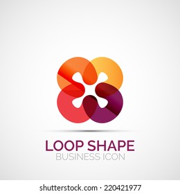 Abstract geometric symmetric business icon, logo
