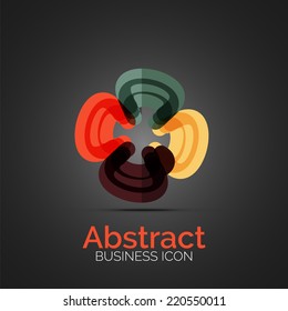 Abstract geometric symmetric business icon, logo
