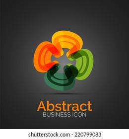 Abstract geometric symmetric business icon, logo
